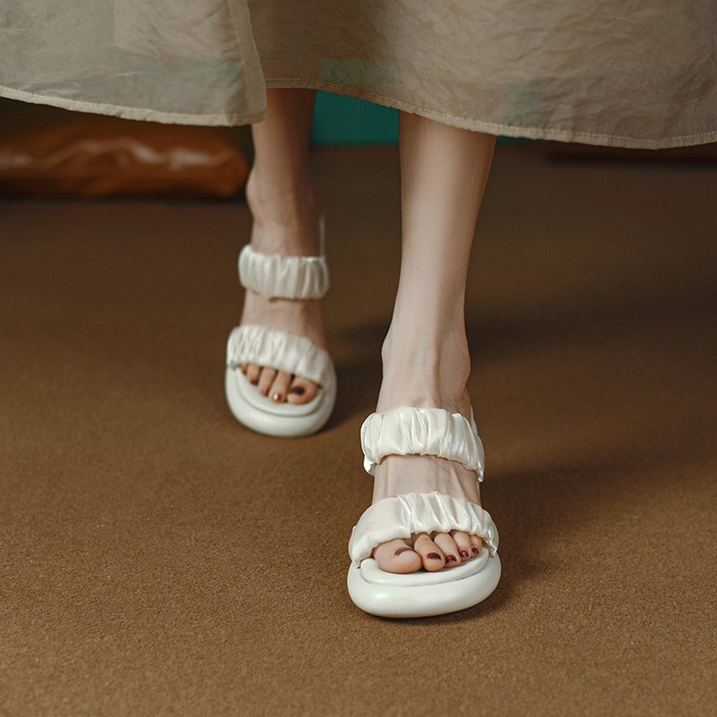 Fashionable Chunky High Heel Slide Sandals for Women - Comfortable Mesh Design, Versatile Style for Everyday Wear Fashionable Chunky High Heel Slide Sandals for Women - Comfortable Mesh Design, Versatile Style for Everyday Wear