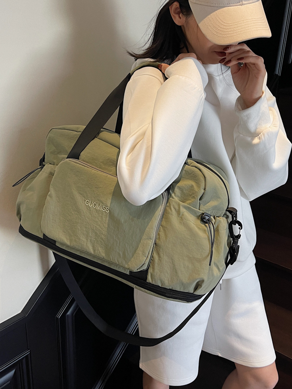 Fashionable Foldable Short Trip Bag for Women - Large Capacity Business Tote with Dry Wet Separation for Travel and Fitness Fashionable Foldable Short Trip Bag for Women - Large Capacity Business Tote with Dry Wet Separation for Travel and Fitness