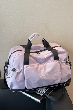 Fashionable Foldable Short Trip Bag for Women - Large Capacity Business Tote with Dry Wet Separation for Travel and Fitness