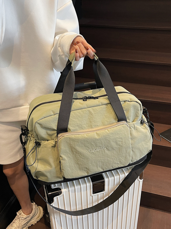 Fashionable Foldable Short Trip Bag for Women - Large Capacity Business Tote with Dry Wet Separation for Travel and Fitness Fashionable Foldable Short Trip Bag for Women - Large Capacity Business Tote with Dry Wet Separation for Travel and Fitness