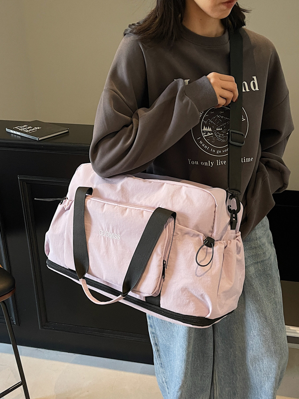 Fashionable Foldable Short Trip Bag for Women - Large Capacity Business Tote with Dry Wet Separation for Travel and Fitness Fashionable Foldable Short Trip Bag for Women - Large Capacity Business Tote with Dry Wet Separation for Travel and Fitness