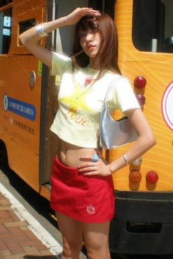 Fitted Summer T-Shirt for Women with Starfruit Print, Trendy Short Sleeves, Slimming Design, Straight Shoulder, Y2K Style Top