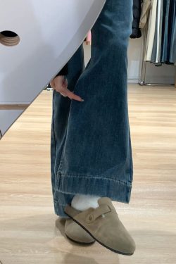 Flared Bell-Bottom Jeans for Petite Pear-Shaped Figures - Loose-Fitting Non-Sticking Pants for Thick Thighs and Wide Hips