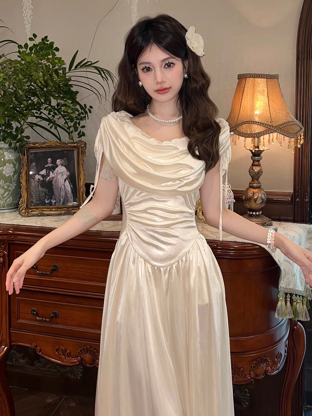 Flared Collar Little White Dress with French Court Design - Three-Color High-End Summer Dress for a Chic 90s Look Flared Collar Little White Dress with French Court Design - Three-Color High-End Summer Dress for a Chic 90s Look