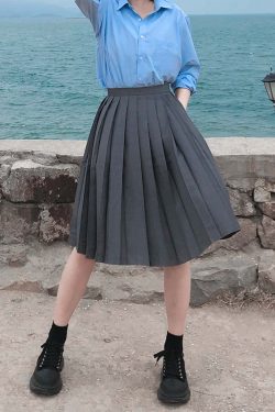 Flared Umbrella Pleated Midi Skirt - High-Temperature Slimming Design, A-Line, Wrinkle-Resistant, Versatile for Spring & Summer Wear