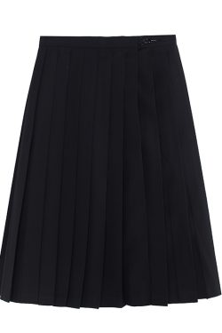 Flared Umbrella Pleated Midi Skirt - High-Temperature Slimming Design, A-Line, Wrinkle-Resistant, Versatile for Spring & Summer Wear