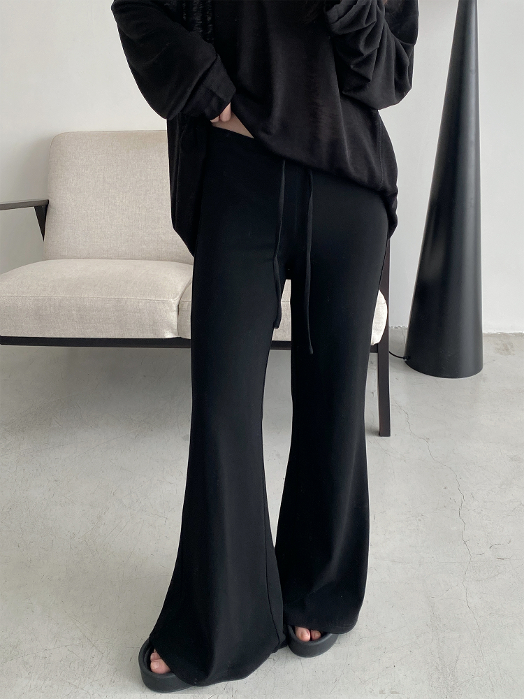 Flared Yoga Pants for Women - Sun Grapefruit Modal, Relaxed Fit Casual Long Pants, Spring Summer Style, Comfortable Activewear Flared Yoga Pants for Women - Sun Grapefruit Modal, Relaxed Fit Casual Long Pants, Spring Summer Style, Comfortable Activewear