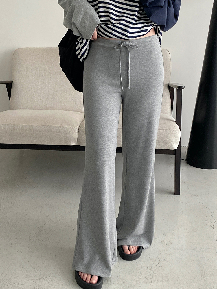 Flared Yoga Pants for Women - Sun Grapefruit Modal, Relaxed Fit Casual Long Pants, Spring Summer Style, Comfortable Activewear Flared Yoga Pants for Women - Sun Grapefruit Modal, Relaxed Fit Casual Long Pants, Spring Summer Style, Comfortable Activewear