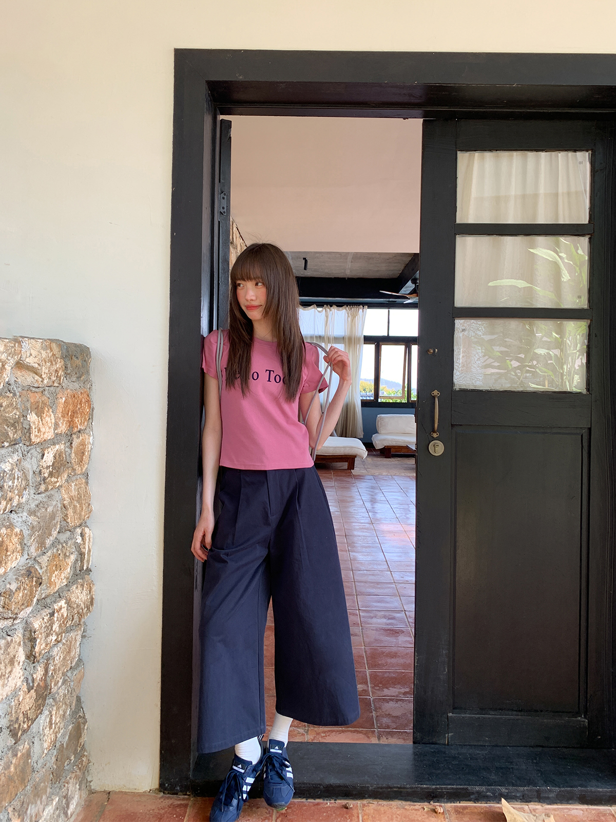 Flocked Letter Printed Short Sleeve T-Shirt for Women - Summer 2025 Slim Fit Casual Top - Trendy Y2K Style Flocked Letter Printed Short Sleeve T-Shirt for Women - Summer 2025 Slim Fit Casual Top - Trendy Y2K Style