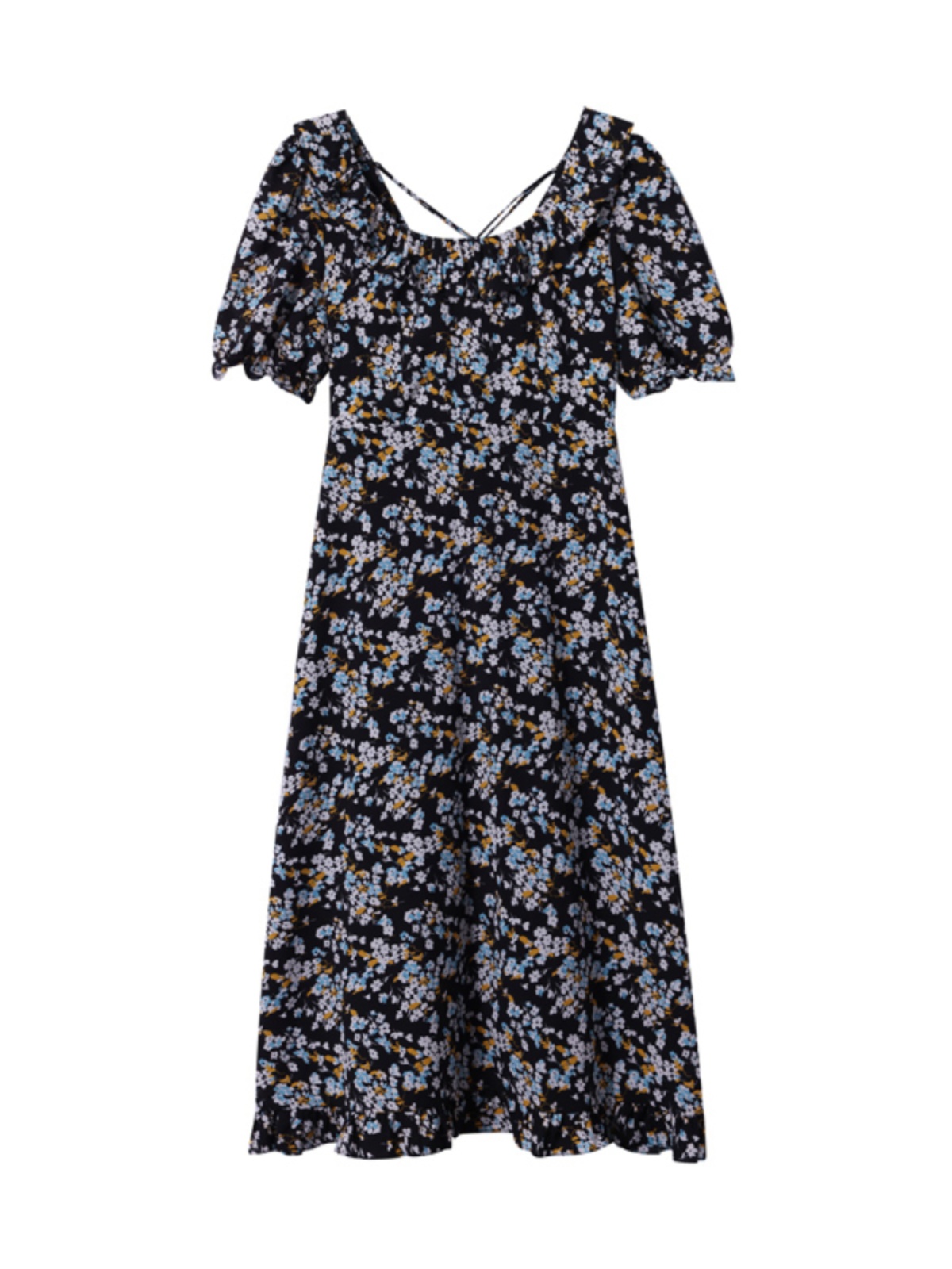 Floral Backless Dress for Women, Plus Size, 2025 Spring Summer Collection, Niche Design, Elegant French Style Floral Backless Dress for Women, Plus Size, 2025 Spring Summer Collection, Niche Design, Elegant French Style