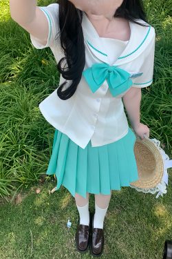 Floral Bow Tie for JK Uniform - Pudding Bear Inspired Pure Color Japanese Style Accessory