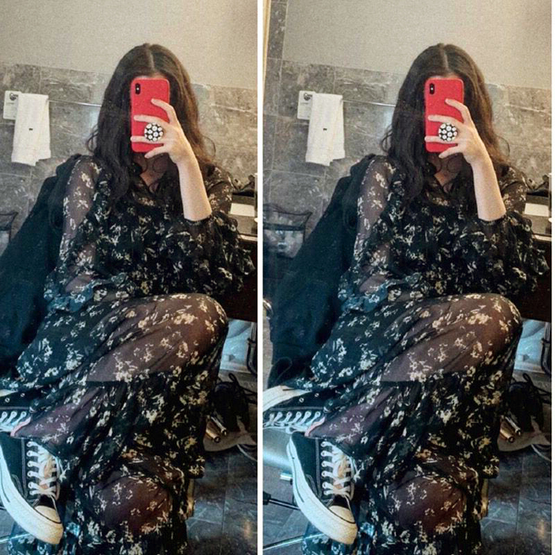 Floral Long Sleeve Dress for Women - Waist-Cinching, Slim-Fit, Elegant Spring/Summer 2025 Fashion – French Style Floral Long Sleeve Dress for Women - Waist-Cinching, Slim-Fit, Elegant Spring/Summer 2025 Fashion – French Style