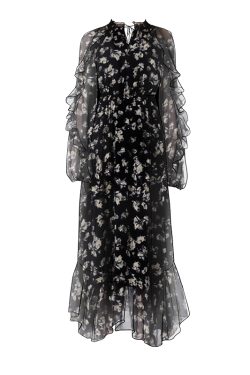 Floral Long Sleeve Dress for Women - Waist-Cinching, Slim-Fit, Elegant Spring/Summer 2025 Fashion – French Style