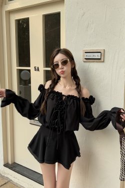 Floral One-Shoulder Chiffon Shirt Dress for Women - Lightweight Waist-Cinching Style for Spring and Summer Fashion