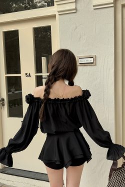 Floral One-Shoulder Chiffon Shirt Dress for Women - Lightweight Waist-Cinching Style for Spring and Summer Fashion