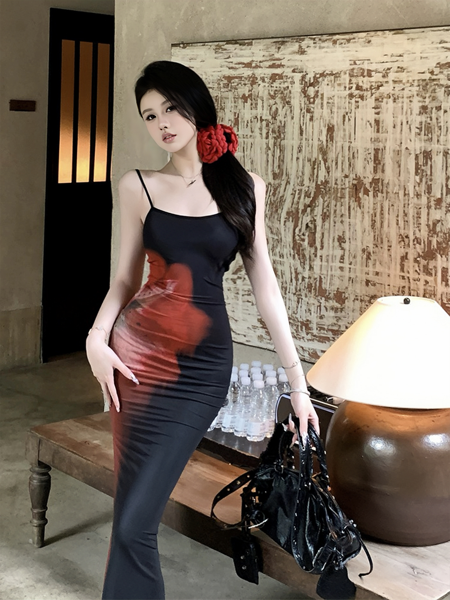 Floral Print Stretch Mesh Bodycon Mermaid Slip Dress with Waist-Cinching Design - Perfect for 90s and Y2K Style Enthusiasts Floral Print Stretch Mesh Bodycon Mermaid Slip Dress with Waist-Cinching Design - Perfect for 90s and Y2K Style Enthusiasts