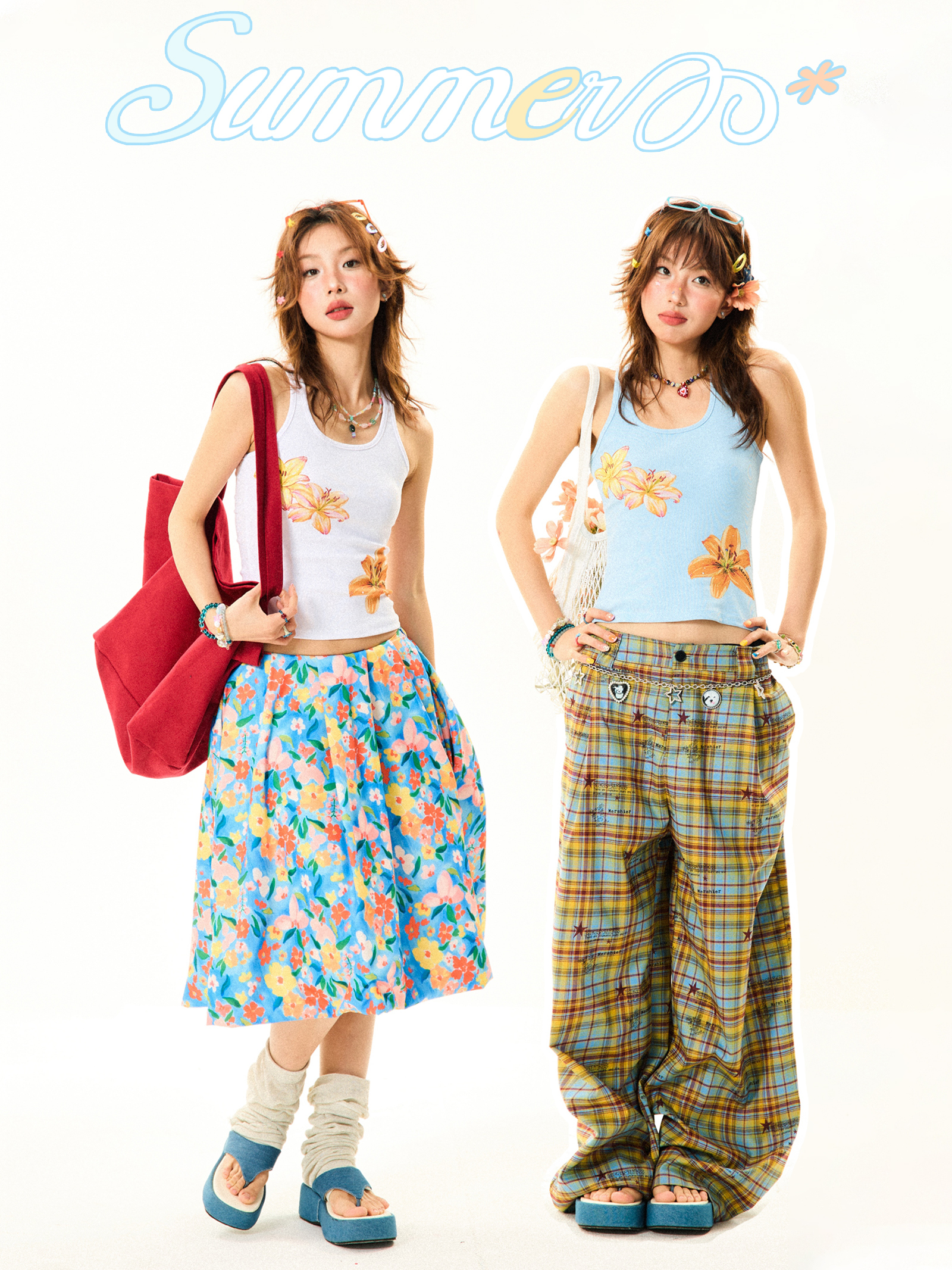 Floral Print Tank Top for Women - Sweet and Spicy Summer Slim Fit - American Style, 90s Inspired, Casual Fashion Top Floral Print Tank Top for Women - Sweet and Spicy Summer Slim Fit - American Style, 90s Inspired, Casual Fashion Top