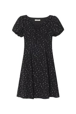 Floral Ruffled V-Neck Dress for Women, Tie Waist-Cinching, Mid-Length A-Line, Perfect for 2025 Spring and Summer Fashion