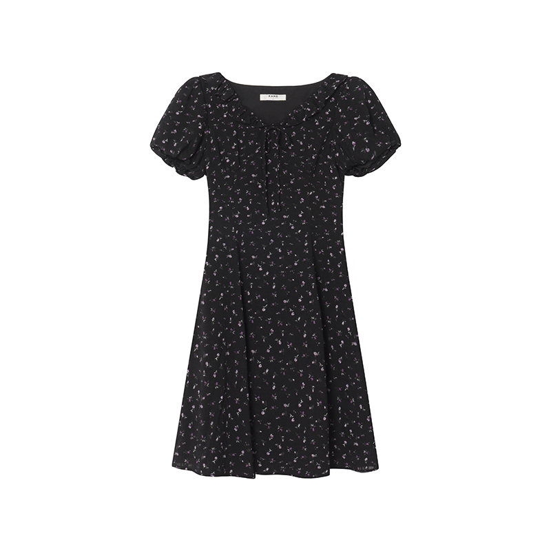 Floral Ruffled V-Neck Dress for Women, Tie Waist-Cinching, Mid-Length A-Line, Perfect for 2025 Spring and Summer Fashion Floral Ruffled V-Neck Dress for Women, Tie Waist-Cinching, Mid-Length A-Line, Perfect for 2025 Spring and Summer Fashion