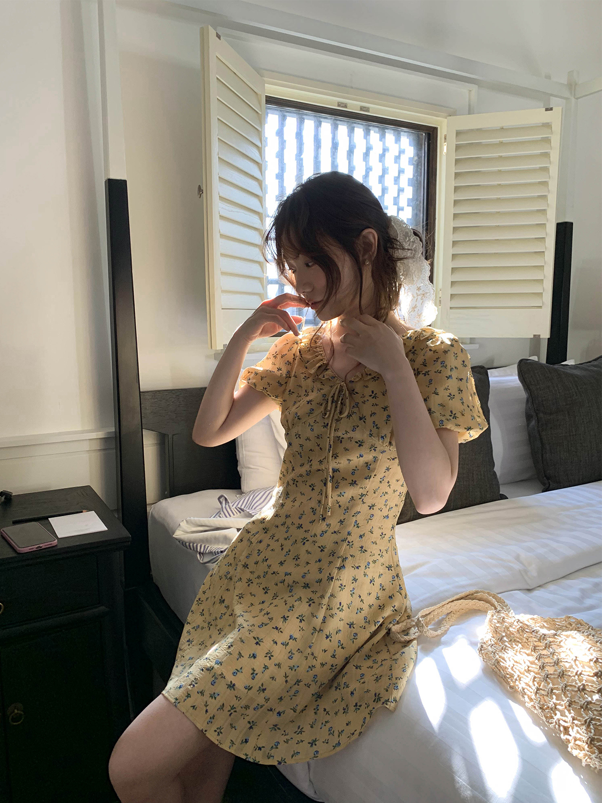 Floral Ruffled V-Neck Dress for Women, Tie Waist-Cinching, Mid-Length A-Line, Perfect for 2025 Spring and Summer Fashion Floral Ruffled V-Neck Dress for Women, Tie Waist-Cinching, Mid-Length A-Line, Perfect for 2025 Spring and Summer Fashion