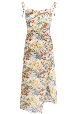 Floral Sleeveless Long Dress for Women - French Style 2025 Summer Slim Fit Vacation Trend