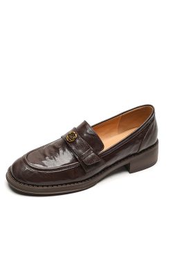 Floral Slip-On Loafers for Women - Italian-Style Soft-Soled Genuine Leather Shoes for Comfort