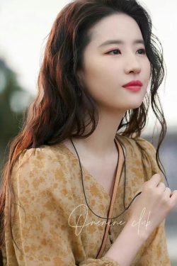 Floral V-Neck Dress for Women - Long Sleeve Printed 2025 Spring Style, Liu Yifei Inspired, Trendy Korean Fashion