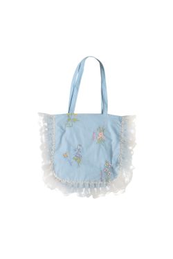 Flower Butterfly Lace Pearl Shimmering Crossbody Bag - Women's Vintage Summer Large Capacity Shoulder Bag