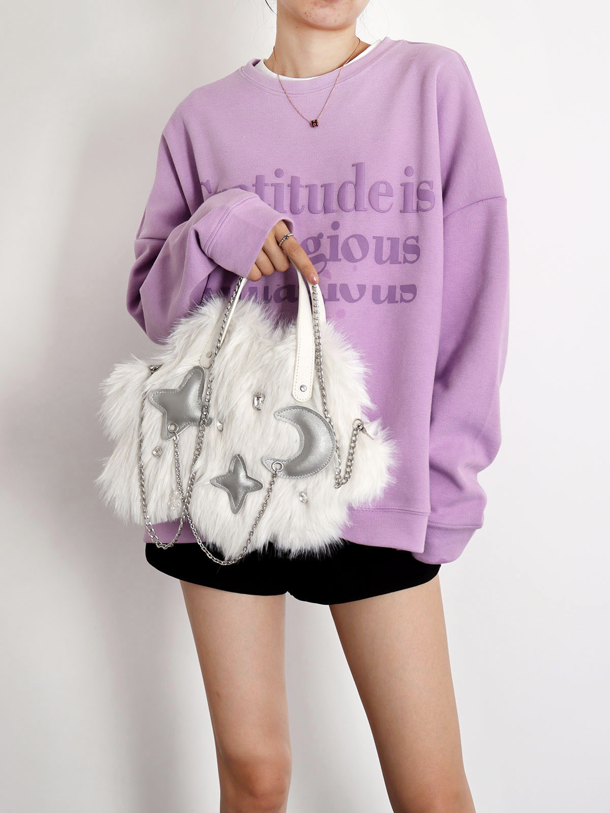 Fluffy Cloud Bag for Women - Niche High-End Long-Haired Handbag & Crossbody Bag for Autumn/Winter 2023, Cute and Stylish Fluffy Cloud Bag for Women - Niche High-End Long-Haired Handbag & Crossbody Bag for Autumn/Winter 2023, Cute and Stylish