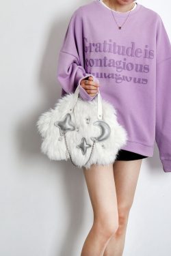 Fluffy Cloud Bag for Women - Niche High-End Long-Haired Handbag & Crossbody Bag for Autumn/Winter 2023, Cute and Stylish