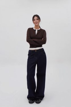 Four-Color Wool Silk Slim-Fit Short Cardigan Sweater - Chic Layering Piece for 90s Inspired Style