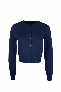 Four-Color Wool Silk Slim-Fit Short Cardigan Sweater - Chic Layering Piece for 90s Inspired Style