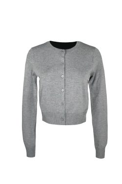 Four-Color Wool Silk Slim-Fit Short Cardigan Sweater - Chic Layering Piece for 90s Inspired Style