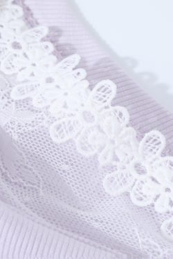 Fragrant Taro Purple Women's Summer Short Sleeve Top with Lace Trim - Irregular Waist Faux Two-Piece T-Shirt, Y2K Style