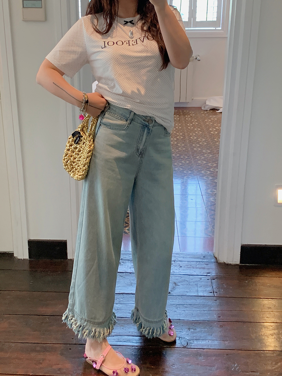 Frayed Denim Cropped Pants for Women – Plus Size Slimming Loose Wide Leg Summer 2025 Fashion Frayed Denim Cropped Pants for Women – Plus Size Slimming Loose Wide Leg Summer 2025 Fashion