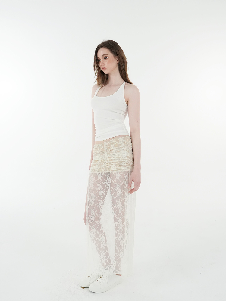 French Lace Jacquard Tie Cardigan and High-Slit Skirt Set - Chic 90s Inspired Women's Fashion Ensemble French Lace Jacquard Tie Cardigan and High-Slit Skirt Set - Chic 90s Inspired Women's Fashion Ensemble