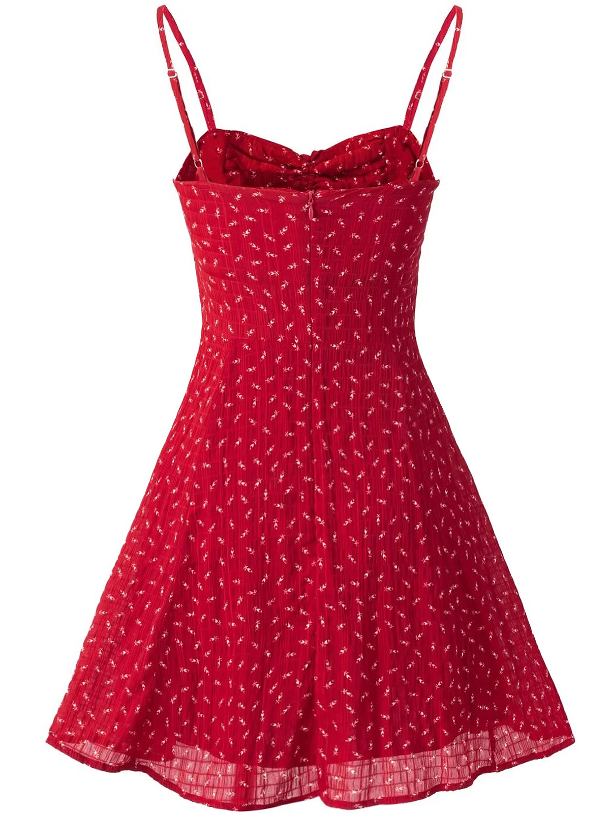 French Red Floral Mini Dress for Petite Women - Summer 2025 Vacation Style French Red Floral Mini Dress for Petite Women - Summer 2025 Vacation Style