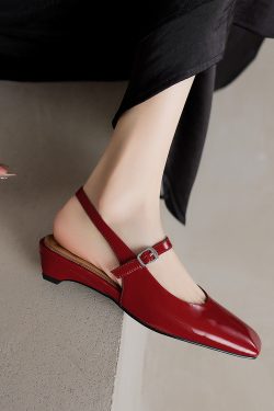 French Square Toe One-Strap Open-Toe Sandals for Women - Versatile High Heels Trend, Fashionable Italian Style