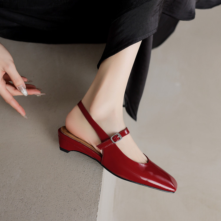 French Square Toe One-Strap Open-Toe Sandals for Women - Versatile High Heels Trend, Fashionable Italian Style French Square Toe One-Strap Open-Toe Sandals for Women - Versatile High Heels Trend, Fashionable Italian Style