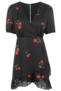 French Style Black Short Dress for Women - 2025 Summer Vacation Look, Inspired by Yang Caiyu, Trendy and Chic