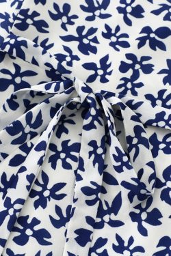 French-Style Blue Vacation Short Dress for Women - 2025 Summer Collection, Petite Fit, Effortless Elegance