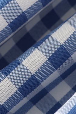 French-Style Checkered Backless Camisole with Bow - Slim Fit Women's Top for a Chic Summer Look