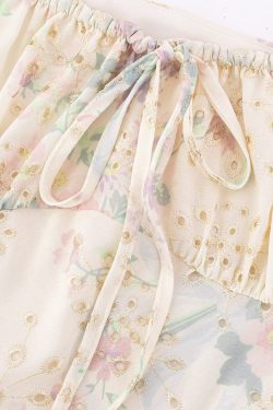 French-Style Embroidered Floral Dress for Women, High-End Quality Long Summer Dress 2025, Elegant Vintage Vibes