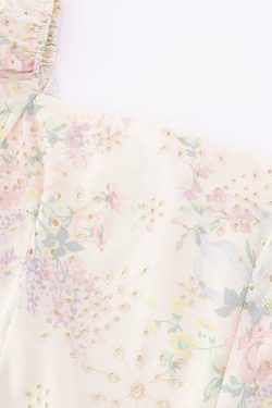 French-Style Embroidered Floral Dress for Women, High-End Quality Long Summer Dress 2025, Elegant Vintage Vibes