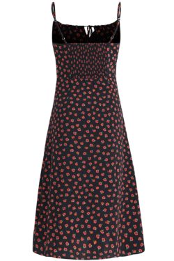 French Style Floral Spaghetti Strap Black Maxi Dress - Slim Fit Vacation Dress for Summer 2025, Perfect for 90s and Y2K Fashion