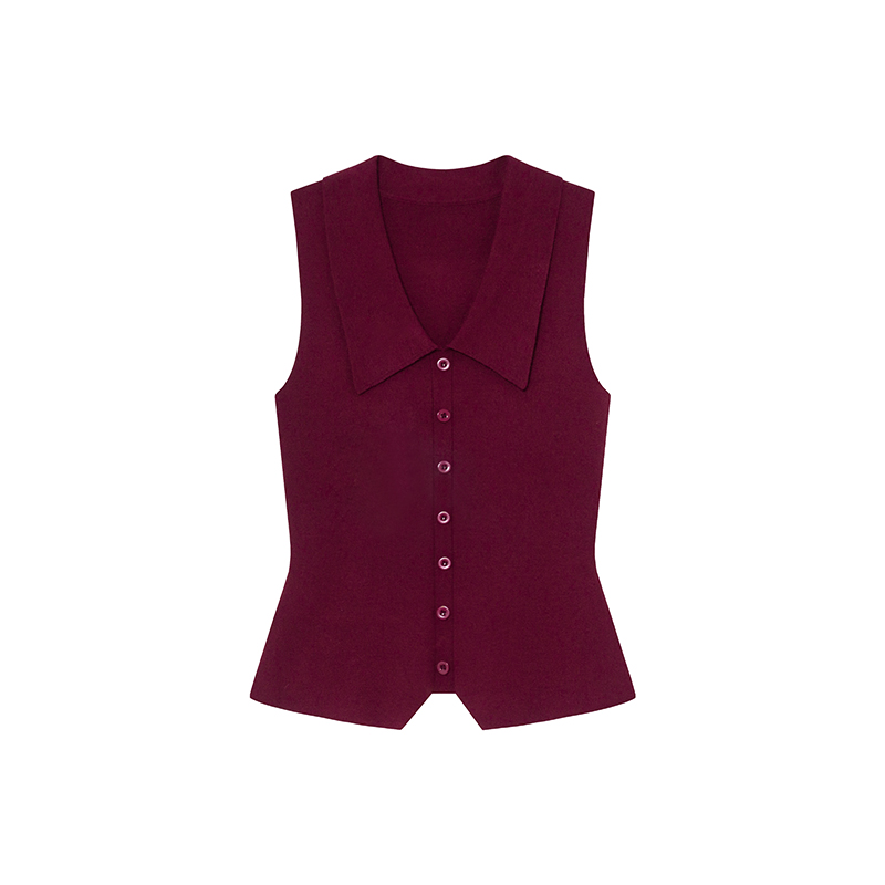 French-Style Lapel Faux Placket Knitted Vest for Women - Summer 2025 Slim-Fit T-Shirt Top, Flattering Casual Fashion French-Style Lapel Faux Placket Knitted Vest for Women - Summer 2025 Slim-Fit T-Shirt Top, Flattering Casual Fashion