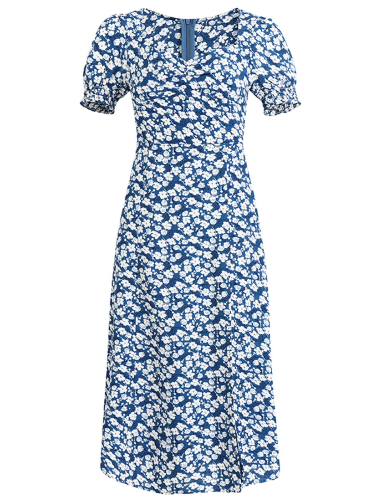 French-Style Long Blue Dress for Women - 2025 Summer Vacation Fashion, Elegant and Chic Look, Inspired by Zhong Chuxi French-Style Long Blue Dress for Women - 2025 Summer Vacation Fashion, Elegant and Chic Look, Inspired by Zhong Chuxi