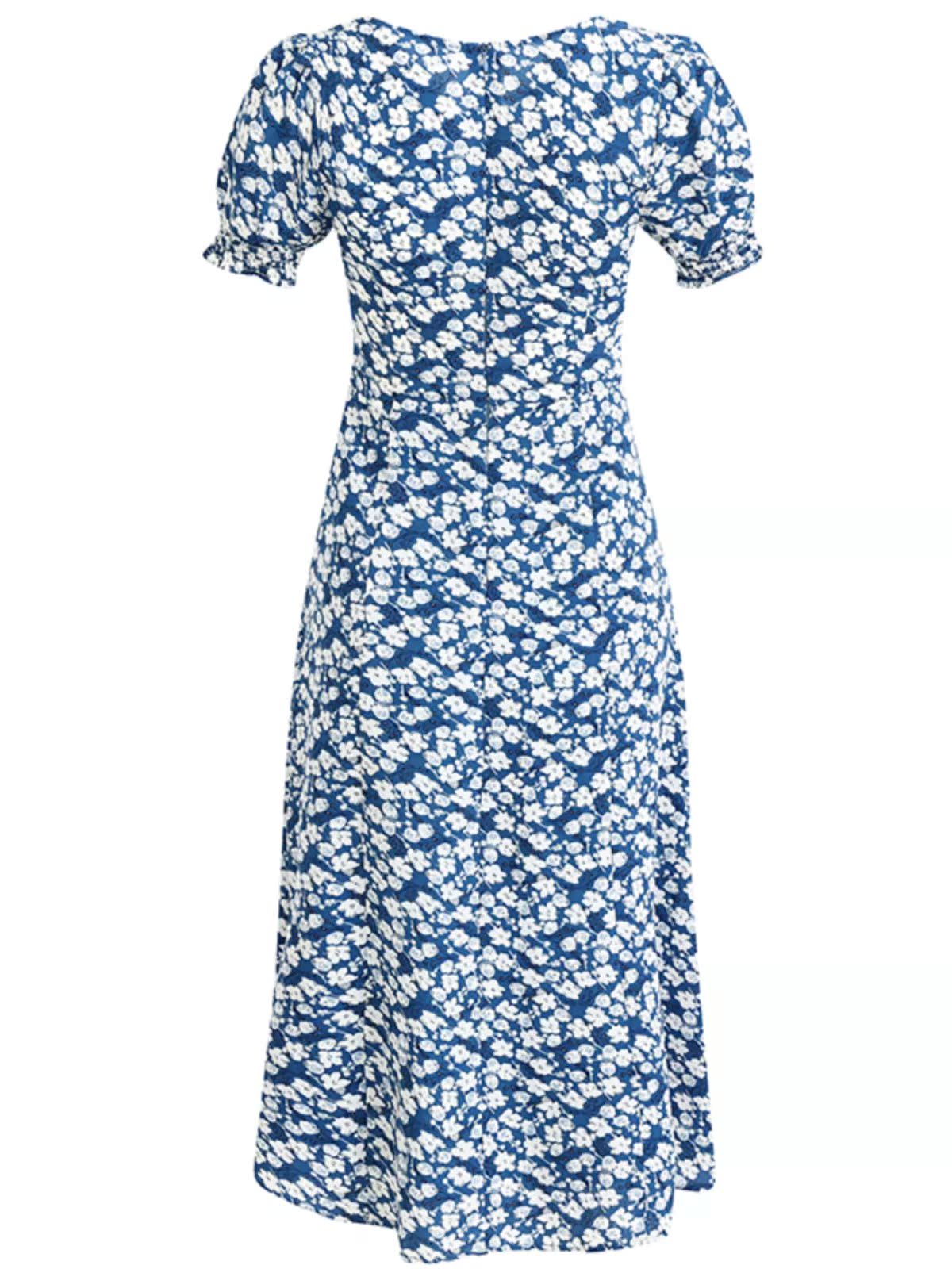 French-Style Long Blue Dress for Women - 2025 Summer Vacation Fashion, Elegant and Chic Look, Inspired by Zhong Chuxi French-Style Long Blue Dress for Women - 2025 Summer Vacation Fashion, Elegant and Chic Look, Inspired by Zhong Chuxi