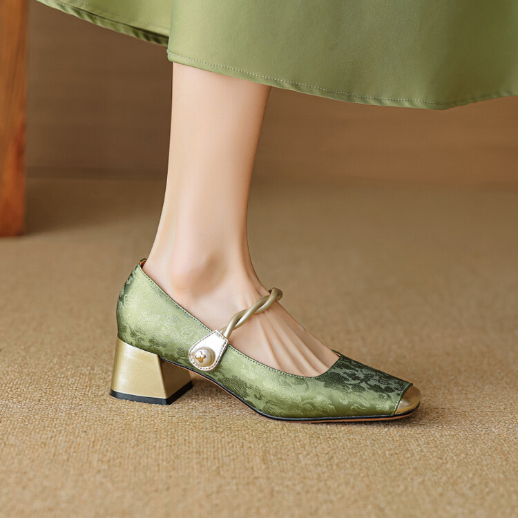 French Style Low-Heeled Mary Jane Shoes for Women - Genuine Leather Square Toe, Trendy Italian Design French Style Low-Heeled Mary Jane Shoes for Women - Genuine Leather Square Toe, Trendy Italian Design