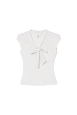 French-Style Off-Shoulder Short Sleeve T-Shirt for Women, Summer 2025 Slim-Fit V-Neck Top, Trendy Casual Wear